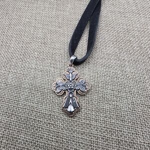 James Avery Silver and Copper Cross Pendant
